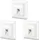 deleyCON 3x CAT6a Keystone Netzwerkdosen Set Unterputz 3x Netzwerkdose - Keystone Modul STP Geschirmt Metall Gehäuse RJ45 Keystone Jack Datendose Netzwerkkabel,