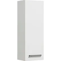 Saphir Hängeschrank Quickset Wand-Badschrank 25 cm breit mit 1 Tür und 2 Einlegeböden Badezimmer-Hängeschrank inkl. Türdämpfer, Griffe in Chrom Glanz weiß