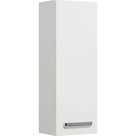 Saphir Hängeschrank Quickset Wand-Badschrank 25 cm breit mit 1 Tür und 2 Einlegeböden Badezimmer-Hängeschrank inkl. Türdämpfer, Griffe in Chrom Glanz weiß