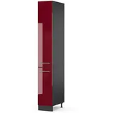 Vicco Apothekerschrank Fame-Line, 30 cm Bordeaux Hochglanz Küchenschrank Hochschrank Küchenzeile