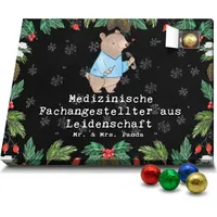 Mr. & Mrs. Panda Schoko Adventskalender Medizinische Fachangestellter Leidenschaft - Schwarz - Geschenk, Arztpraxis, Sprechstundenhilfe, Jubiläum,... - Schwarz