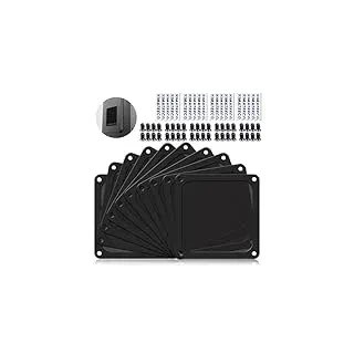 YIMATEECO Staubfilter Lüfterabdeckungen 120mm PC Staubfilter mit Magnetrahmen, Nylon 80 Maschen Lüfterabdeckung für Computer-Kühlerlüfter,PC-Kühler lüftergitter (Nylon, 120 * 120mm, 10Stü, Schwarz)