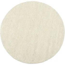 LeGer Home by Lena Gercke Teppich "Ainhoa, handgewebt, Wolle" Gr. 9, beige (creme), H:12mm Ø:120cm, Kunstfaser, Wolle, LEGER HOME BY LENA GERCKE, Teppiche, Teppich, Teppich, Wohnzimmer, Schlafzimmer, Esszimmer