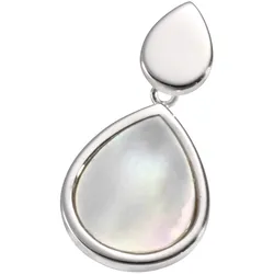 Ketten-Anhänger VIVANCE "925 Silber Perlmutt Tropfen", weiß (weiß, weiß), Schmuckanhänger, Damen, ONE-SIZE, Silber 925 (Sterlingsilber), 1,8 g