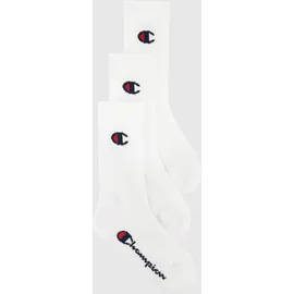 Champion Sportsocken CHAMPION "3 Pack Crew Socks", Mädchen, Gr. 27-30, wht, wht, wht, ns, Obermaterial: 70% Baumwolle, 28% Polyester, 2% Elasthan, Socken Sportsocken, für Kinder, dreiteiliges Set, aus Baumwolle, Polyester und Elasthan