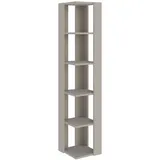 Decortie Eckregal Bücherregal 34 x 34 x 161 cm Weiß