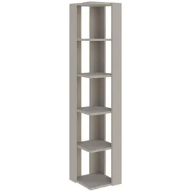 Decortie Eckregal Bücherregal 34 x 34 x 161 cm Weiß