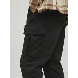 JACK & JONES Ace Tucker Ama Cargohose Black / Detail Solid 31 32