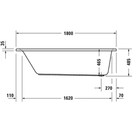 Duravit D-Neo Rechteckbadewanne 80 x 180 cm (700475000000000)
