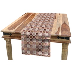 Abakuhaus Tischläufer Esszimmer Küche Rechteckiger Dekorativer Tischläufer, marokkanisch Vintage Clover East grün|weiß 40 cm x 180 cm