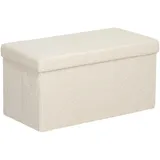 Homcom Polsterbank Cremeweiß 76 x 38 x 38 cm