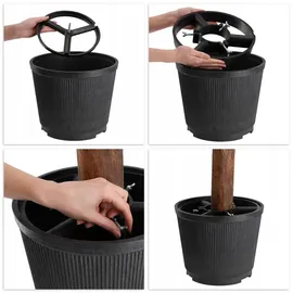 Kadax Weihnachtsbaumständer, Christbaumständer Baumhöhe bis 250cm Graphit)