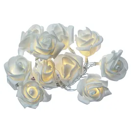 MARELIDA LED Lichterkette Mini Rosen 90 cm Weiß