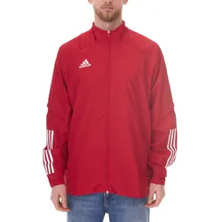 adidas Condivo 20 Herren Trainings-Jacke mit AEROREADY-Technologie Fußball-Jacke Sport-Jacke Fitness-Kleidung ED9248 Rot/Weiß - S
