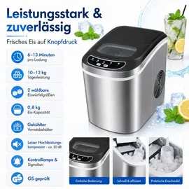 mspoint Bituxx Eiswürfelmaschine Eiswürfelbereiter Eiswürfel Ice Maker Eis Maschine Edelstahl