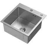 ML-Design Spülbecken 45 x 45 cm Silber