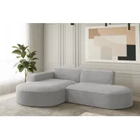 Fun Möbel Ecksofa Designersofa PALMA XS in Stoff Ascot