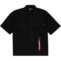 Alpha Industries Herren Aloha Safari Hemd, Black, XXL