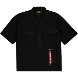 Alpha Industries Herren Aloha Safari Hemd, Black, XXL
