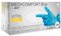 MED-COMFORT Blue Vitrilhandschuhe, puderfrei, blau 01251-S , 1 Karton = 10 Packungen à 100 Stück, Größe S