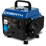 Eberth 750 Watt Notstromaggregat Stromerzeuger Stromaggregat mit 2 PS Benzinmotor, 2-Takt, luftgekühlt, 1x 230V, 1x 12V, Seilzugstart, Voltmeter,