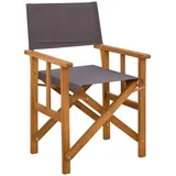 vidaXL Regiestühle, Dunkelgrau, Holz, 55x88x56 cm, Gartenmöbel, Gartenstühle, Gartenstühle