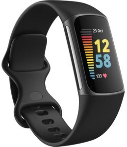 Fitbit Fitness-Tracker Charge 5 schwarz, Puls-, SpO2-, EKG-Messung, GPS, OLED, wasserdicht