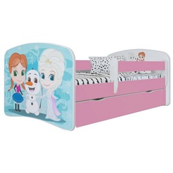 Kindermöbel 24 Bett Kinderbett Jona inkl. Rollrost + Matratze rosa