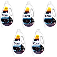 Coral Colorwaschmittel Black Velvet Flüssigwaschmittel für länger intensives Schwarz mit Anti-Verblassungs-Effekt 40 WL 5x 2 Liter