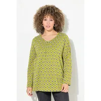 Ulla Popken Longsleeve in avocado grün | 50-52