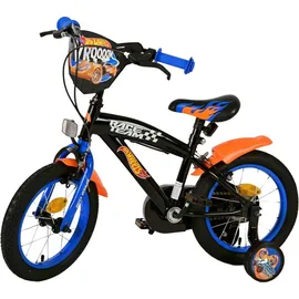 Volare Kinderfahrrad Hot Wheels für Jungen Fahrrad 14 Zoll Kinderrad Schwarz