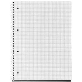 Toppoint Collegeblock 2 in 1 liniert und kariert DIN A4 Innen- und Außenrand, 1 Block