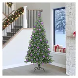 vidaXL Weihnachtsbaum mit Beleuchtung Grün 240 cm