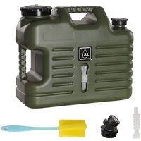 GASLIKE Camping Wasserkanister mit Hahn, Trinkwasserkanister 12l/18l, BPA-Freier Trinkwasserbehälter, Tragbar Trinkkanister für Outdoor, Wandern & Notfall-Überlebens-Kit,18l