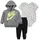 Nike Jungen Jdi Toss 3Pc Fz Set, Black, 6 Monate - 6 Monate