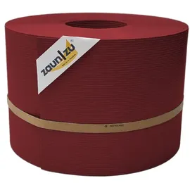 zaunzu® Sichtschutz Rille PP für Doppelstabmatte 50 m Bordeauxrot Metall