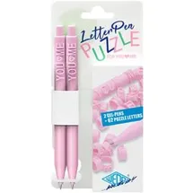 Wedo Kugelschreiber LetterPen PUZZLE rosa, Schreibfarbe: blau, 2 St.