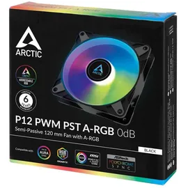 Arctic P12 PWM PST A-RGB 0dB schwarz, 120 mm, 4-pin