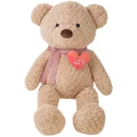 LLOPIS Bär Old Herz, 115 cm, 2 Farben, Braun, Beige