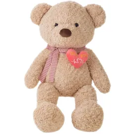 LLOPIS Bär Old Herz, 115 cm, 2 Farben, Braun, Beige