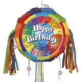Unique Industries Inc. Pinata Pinata Happy Birthday Ballons bunt mit Ziehbändche