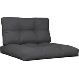vidaXL Palettenkissen 120 x 80 x 10 cm schwarz 2-tlg.