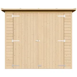 TIMBELA Gartenhaus 194 x 123 x 223 cm beige M348