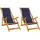 vidaXL Strandstuhl 20 x 20 x 108 cm blau 2 St.