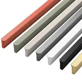 ZESLIV 4 Stück Möbelgriffe, Schrankgriffe aus Aluminium, Bohrlochabstand 128mm, Weiß Küchengriffe Schubladengriff für Kleiderschrank Tür Schubladen