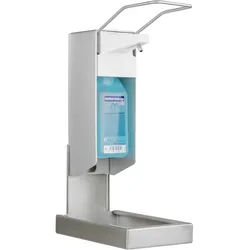 SANISMART Desinfektionsmittelspender + Tropfschale Edelstahl