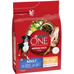 2,5kg Medium/Maxi Adult Huhn PURINA ONE Trockenfutter für Hunde