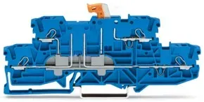 Wago 2002-2974 Doppelstock-Trennklemme, mit schwenkbarem Trennmesser, konturengleich mit Doppelstock-Doppeltrennklemme, blau 20022974 - 50 Stück