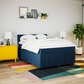 vidaXL Boxspringbett 140 x 200 cm Blau