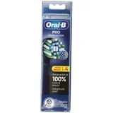 Oral-B Cross Action elektrische Zahnbürstenköpfe, Packung mit 4 schwarzen Ersatzbürsten, abgewinkelte Borsten, die sich an jeden Zahn anpassen für eine gründliche Reinigung
